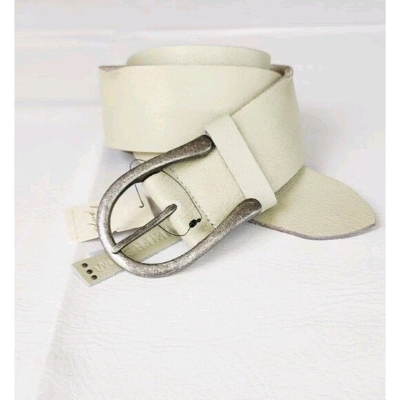 Free People Soft Rosebery Leather Belt Sage Ment Rustic Pebble M/L main image 4